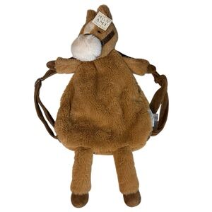 Mon Ami Horse Pony Equestrian Plush Backpack Brown White New With Tags